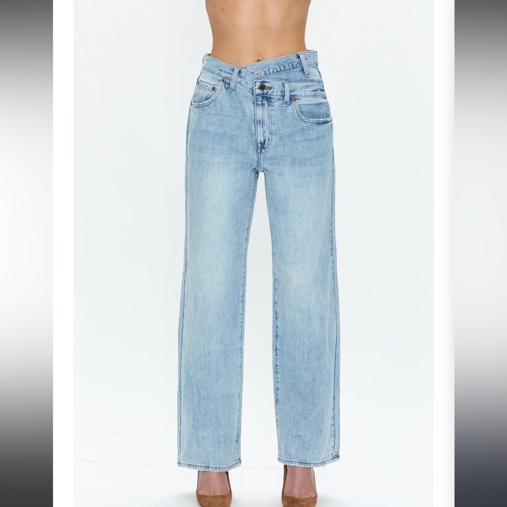 PISTOLA✨ BOBBIE MID RISE LOOSE STRAIGHT LEG W/ CROSSOVER SIZE 27